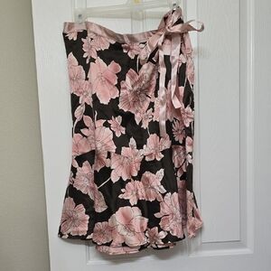 New York & Company Pink Floral Skirt